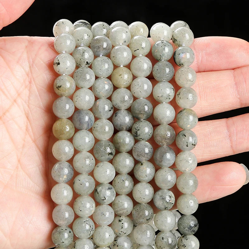 Natural White Spectrolite Stone Labradorite Beads 10mm Loose