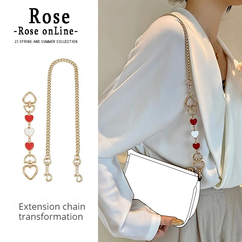 Strawberry Bag Love Extension Chain Bag Shoulder Strap Armpit Extension Bag Strap Chain Accessories
