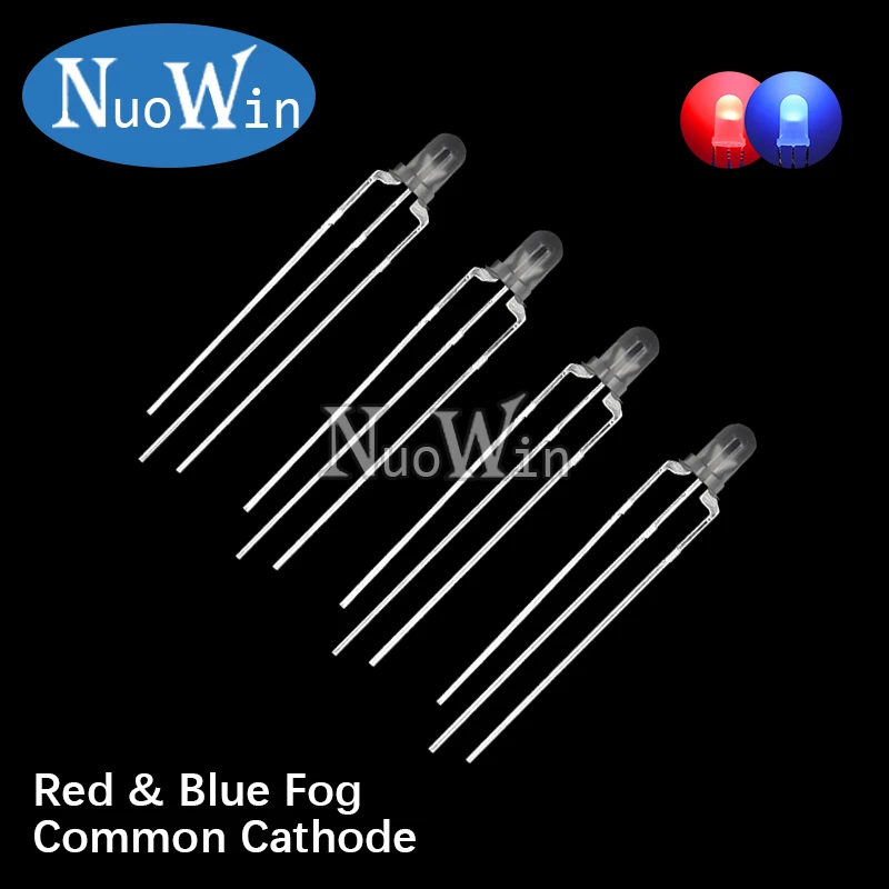 DUO LED 5mm klar 3pin Anode gelb / rot