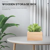 4 Pcs Lidless Storage Boxes Handicraft Wooden Boxes Small Crates Unfinished Wood Crate Jewelry Gift Boxes Containers Display 2