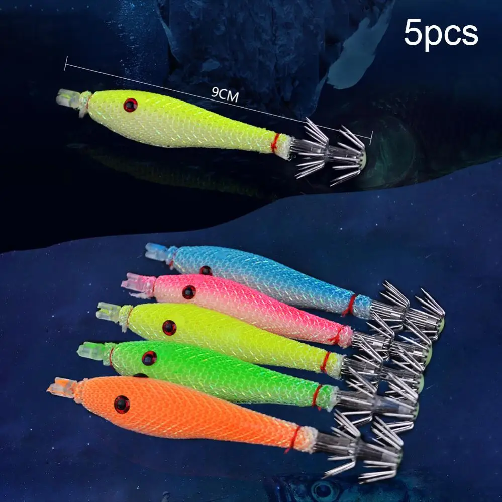 6 pièces/boîte crochets de pieuvre calmar gabarit crochet de pêche pour leurre de calmar