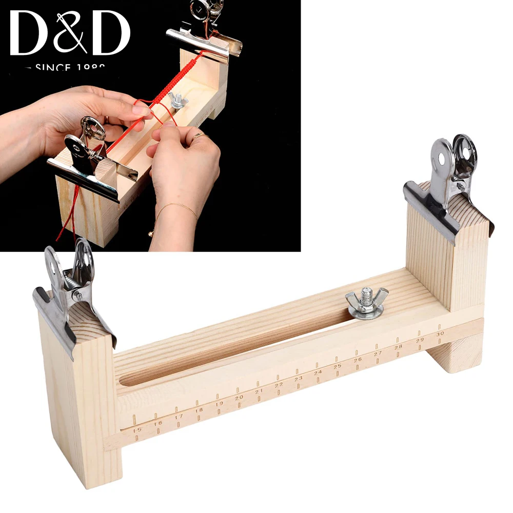 Wooden-Jig-Bracelet-Maker-Adjustable-Rope-Braiding-Tool-Hand-knitted ...