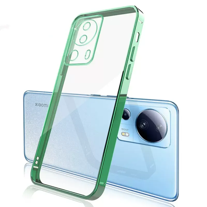 Elegant Plating Clear Silicone Shockproof Bumper Case