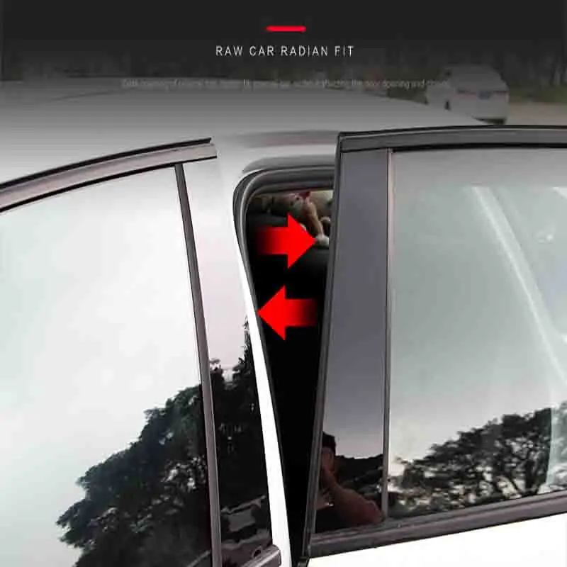 BMW 시리즈 X 1, 3, 5, 7, E46, F20, E90, F30, G20, E60, G30, F10, F11, F01, F02, F03, F04 용 블랙 미러 글로스, B + C 필러 스티커