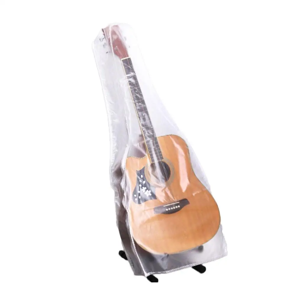 Guitar Dust Cover Bass Musical Instrument Waterproof Cover Electric All-inclusive Cover Folk Guitar Translucent Wood Froste S1k8