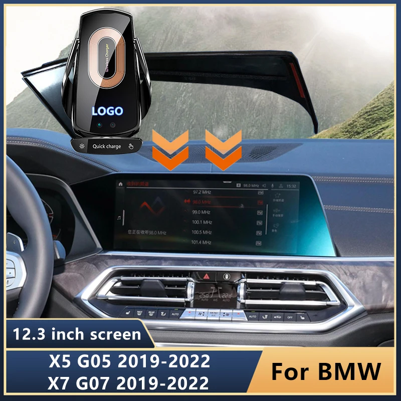 

Держатель для автомобиля, Беспроводная зарядка для BMW X5 G05 X7 G07 19-22, экран 12,3 дюйма, базовая деталь, Аксессуары для GPS