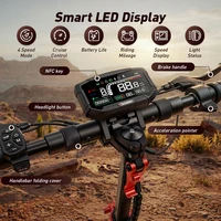 iScooter GX3Pro 11inch Electric Scooter 1500W 50km/h High-Speed E-Scooter 48V 17.5Ah 60KM Swing-arm suspension Scooters APP Control Foldable Scooter 2