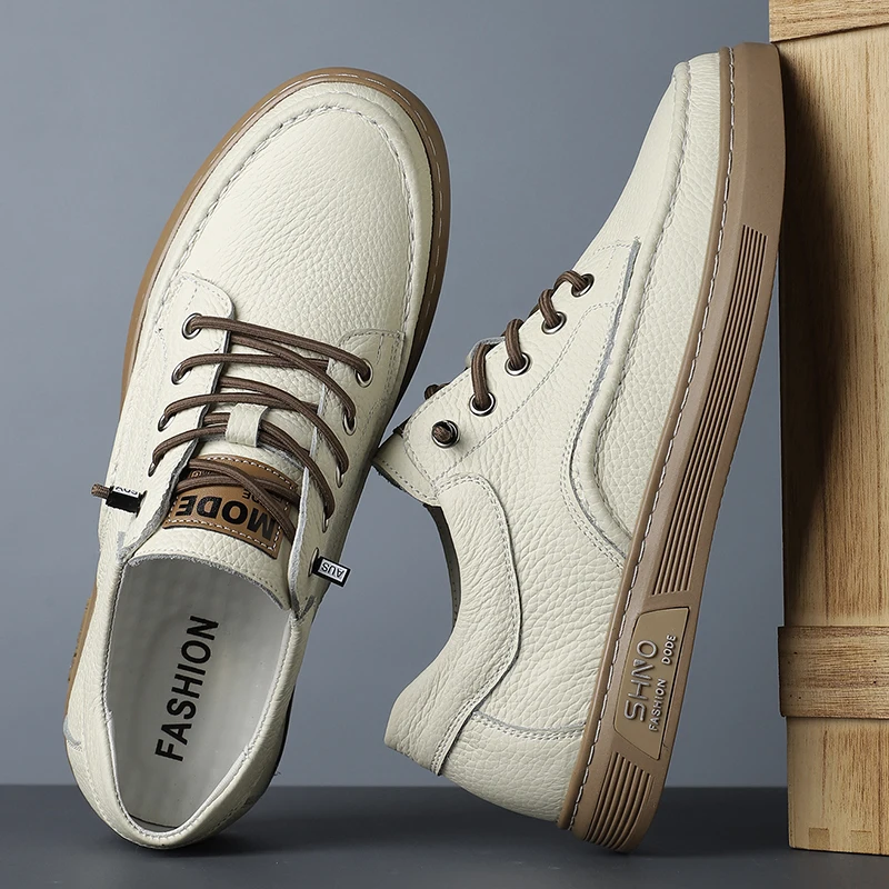 Leather Shoes For Man Genuine Leather Casual Shoes Fashion Business Oxford High Quality Designer Work