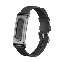 Premium Silicone Sport Strap with Metal Frame - Adjustable and Secure Wristband Accessory - Fitbit Air (Black)