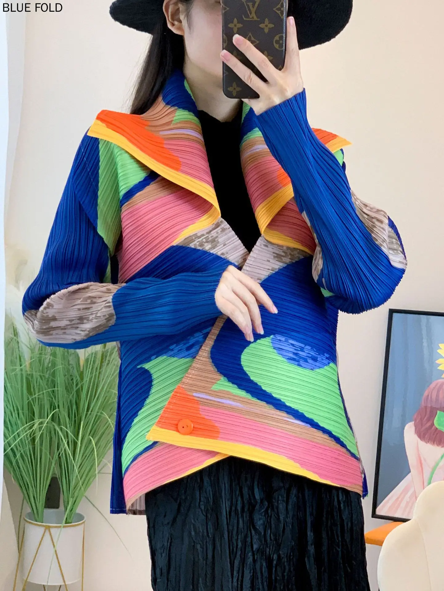 

Женский плиссированный кардиган Miyake, приталенный Повседневный универсальный топ, женский пиджак, пальто, Элегантная модная весенняя одежда
