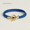 MOONLIGHT classique en cuir double couche Bracelets pour femme haute qualité Bracelet mode Couple bijoux cadeaux 11 couleurs en gros