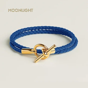 MOONLIGHT Braccialetti classici in pelle doppio strato per donna Bracciale di alta qualità Coppia di gioielli Regali 11 colori all'ingrosso 1