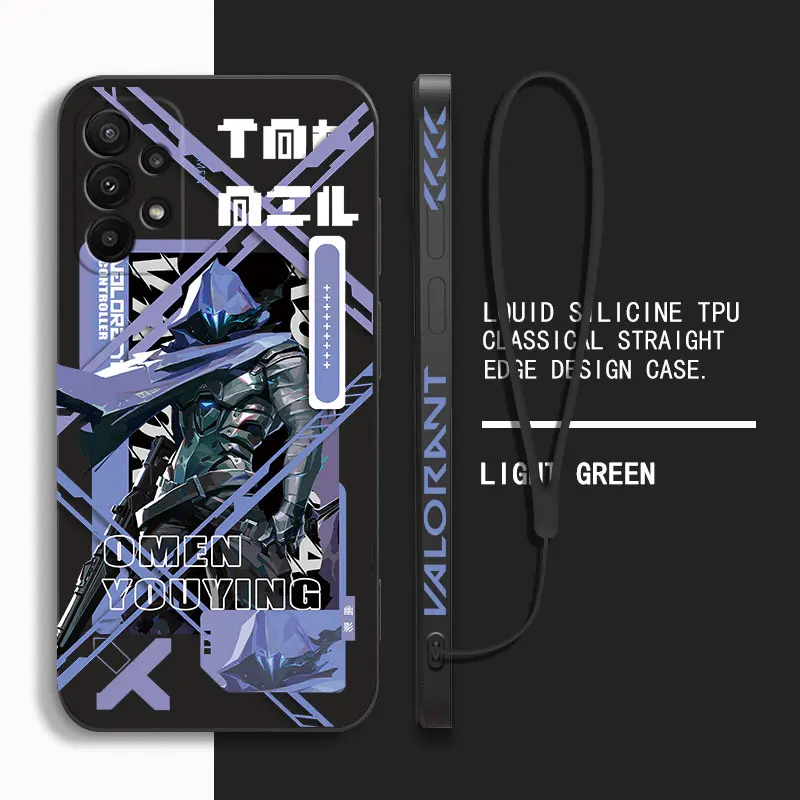 thumbnail image 1 of Funda para teléfono con diseño de personajes del juego Valorants para Samsung Galaxy S24 S23 S22 S21 S20 S10 S9 Note 20 10 Ultra Plus Pro FE 4G 5G, 1 of 4