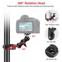 Super Clamp Camera Clamp Mount Monitor 360° Ballhead Magic Arm Double Ball Head Adapter for DSLR Camera/Gopro/LED Lights/phone - Image 3