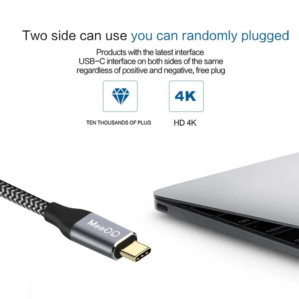 QGeeM Cable Adaptador USB C a HDMI 4K, Adaptador USB Tipo-C a HDMI