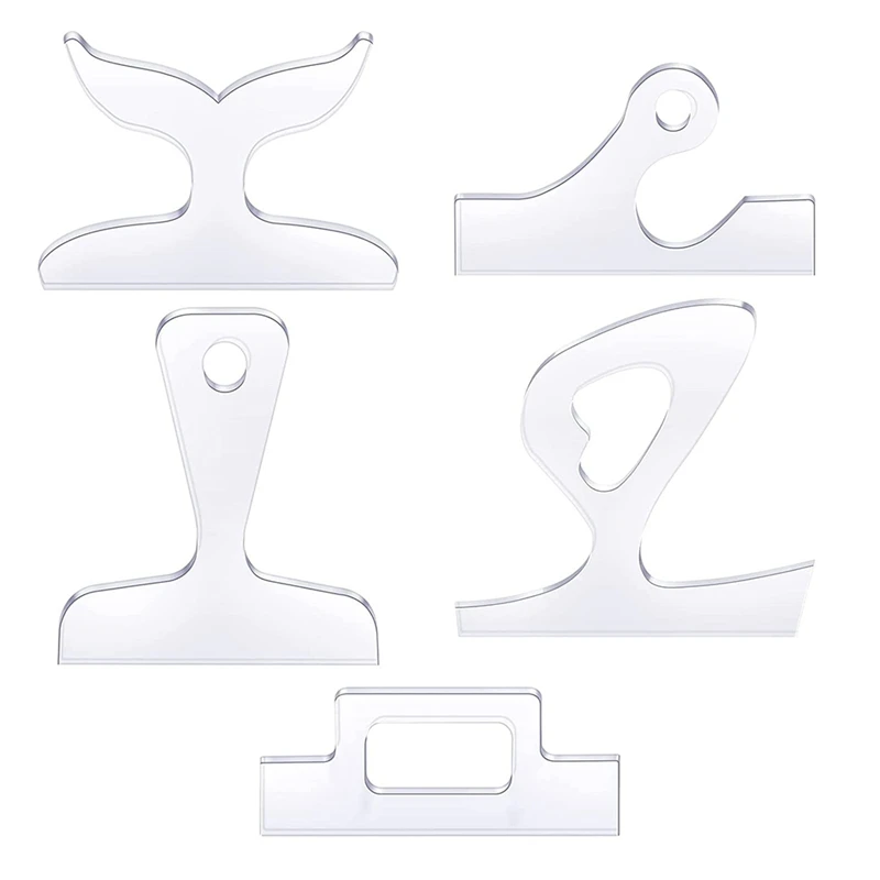 

5 пустых шаблонов для резки с ручкой, кухонная доска для резки, шаблон для резки, износостойкий шаблон для ручки с анти-пластиной