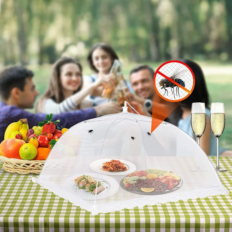 Food Cover Food Covers Mesh Supplies Foldable Kitchen Anti Fly Mosquito Food Cover Picnic Protect Vegetable Fruit Breathable Cover Kitchen