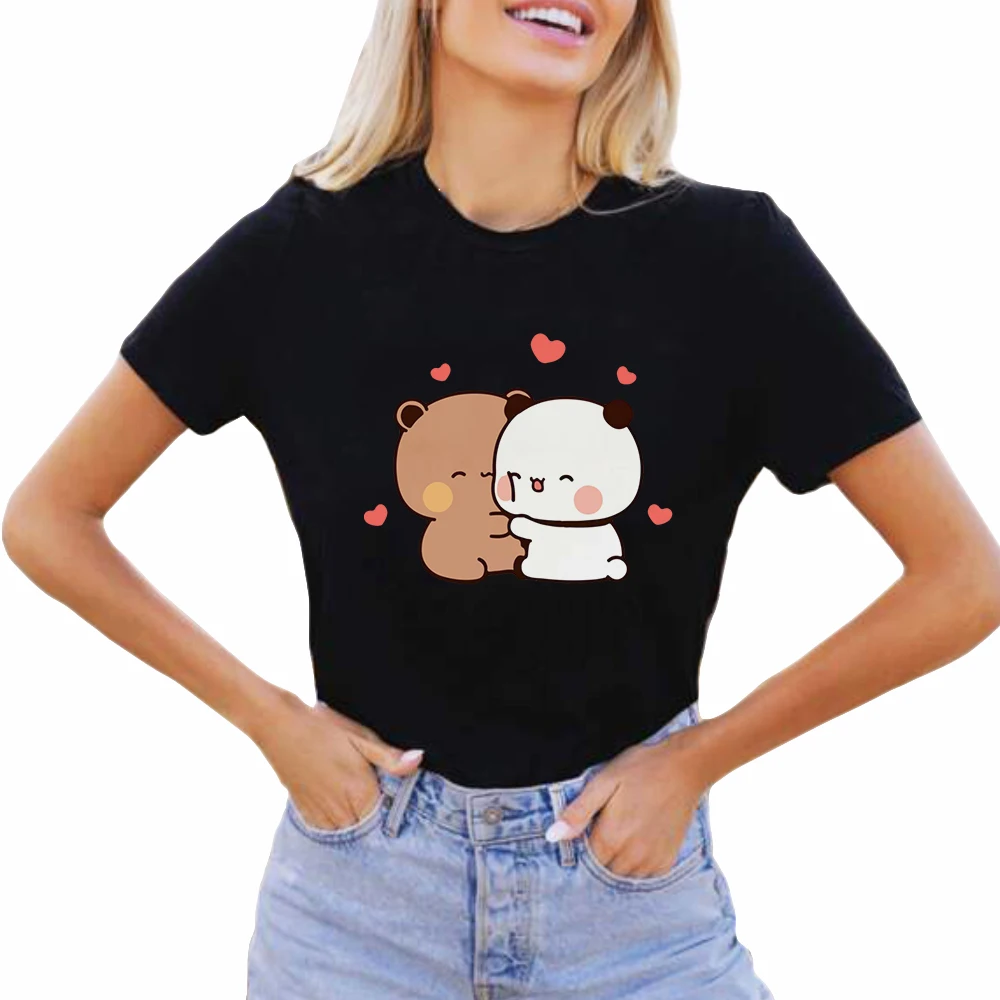 T Das Mulheres Dos Desenhos Animados Panda Rosto Bonito Verão Impressão  Gráfica Camiseta Femme Topo Tshirt Agradável Senhoras Bonito Camiseta -  Camisetas - AliExpress