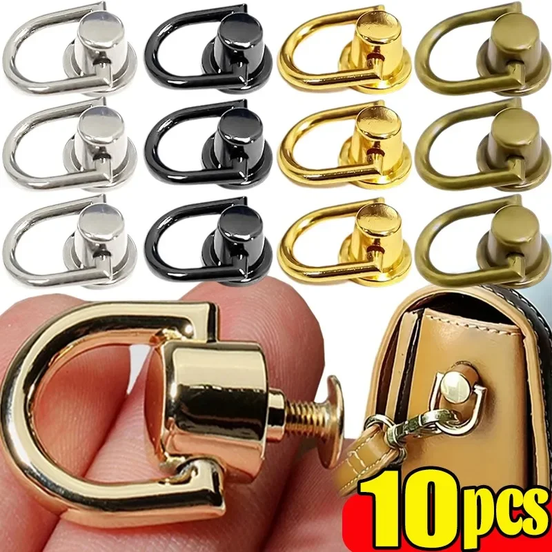 D-shaped Ring Bag Clip Buckles 1/10pcs for Handbag Strap