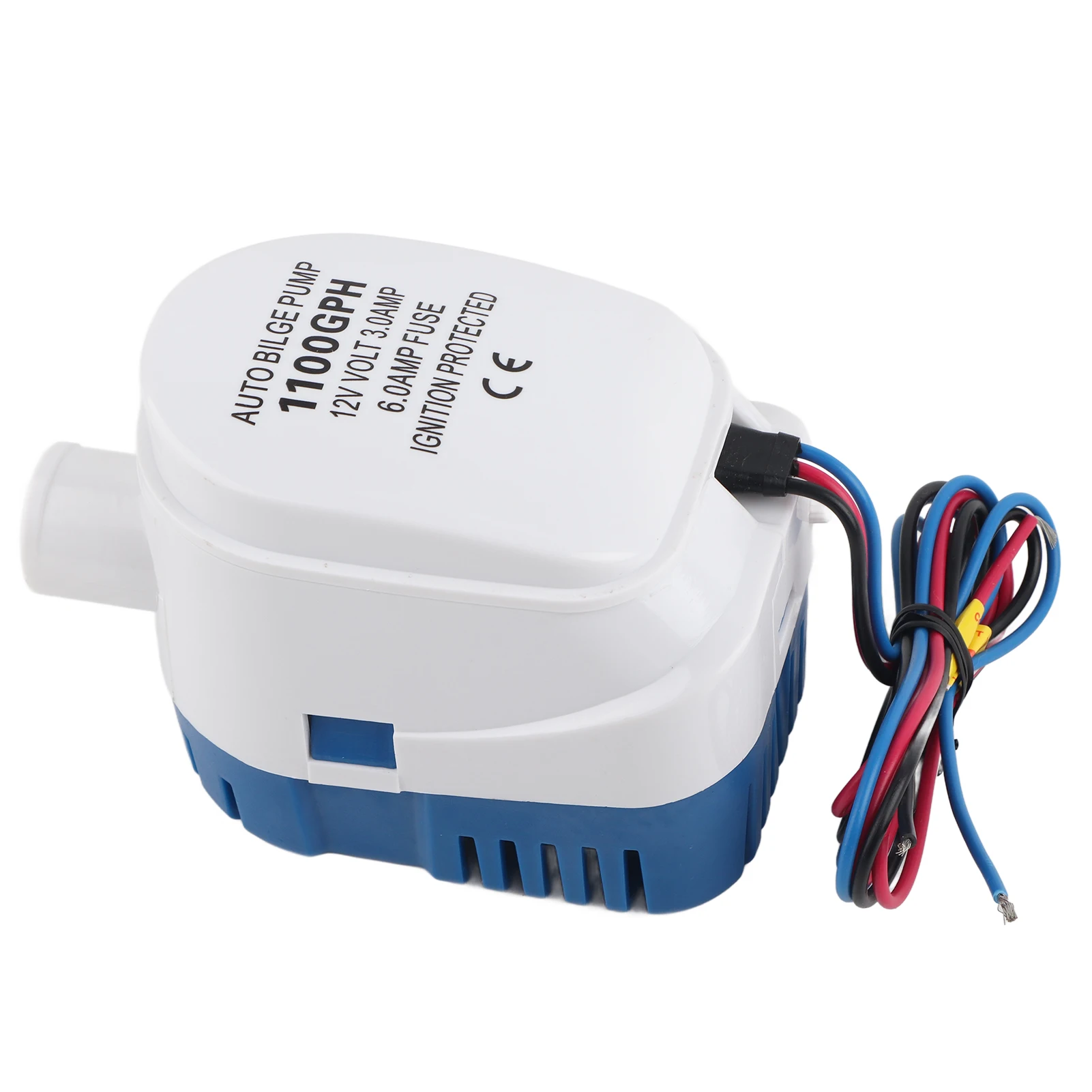 1100GPH Boat 12V Marine Automatic Submersible Bilge Fully Auto Switch Internal Auto Bilge Pump