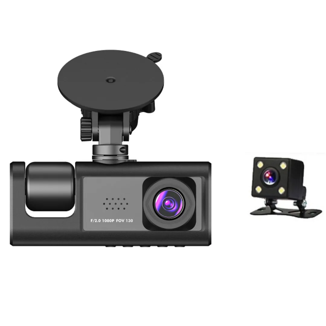 

2 Inch Car Driving Recorder 3 Lens Car Dash Camera Motion Detection 1080P HD DVR Night Vision Built-In G-Sensor Auto Electronics