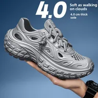 Men's Summer Outdoor Sports Sandals Anti-Slip Full Wrap Slippers Teenage Driving Sports Beach oes Breathable EVA Flats