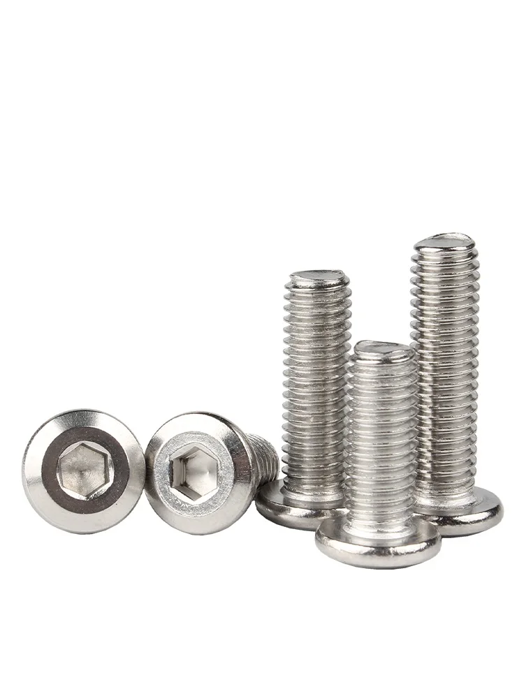 Description Picture 3 of itemM6 M8 M10 M12 304 A2 Stainless Steel Allen Hex Hexagon Socket Large Flat Head Furniture Rivet Screw Connect Joint Bolt