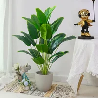 1pc Artificial Plants Large Tropical Palm Tree Fake Banana Plants Leaves Real Touch Plastic Monstera For Home Garden Party Decor 6