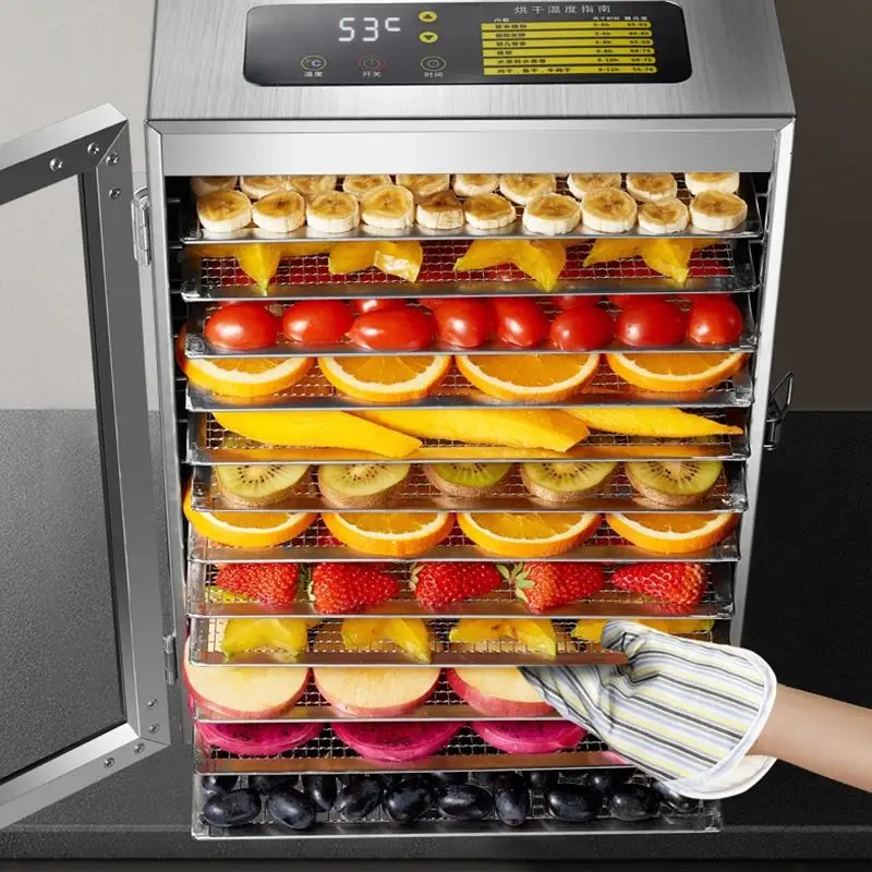 12 Trays Food Dried Fruit Machine Dryer for Vegetables Dried Fruit Meat Stainless Steel Dehydrator fruit dryer