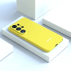 Liquid Silicone Phone Back Cover Case for Samsung Galaxy Series (Yellow)