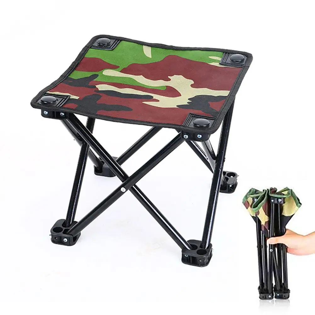 Folding Chair Portable Fold Up Chairs Fishing Gear Camouflage Travel
