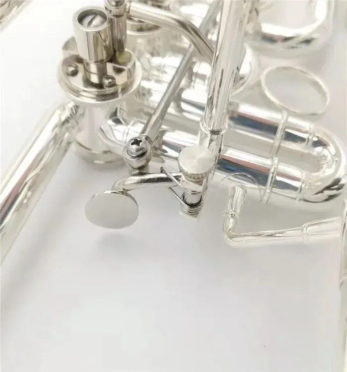 BULUKE BDK-600S Silver plated professional B flat trumpet flat key trumpet with mouthpiece case wind instruments