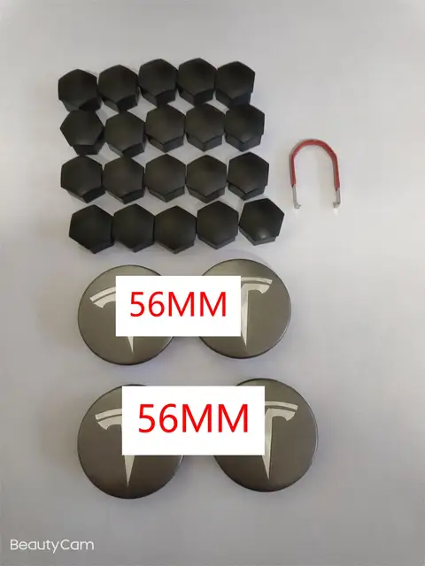 56MM 4PCS 25PCS 29PCS Wheel Center Hub Caps for T-es la Model 3/SX Y Center Cap Set & Wheel Lug Nut Cover Kit T esla Decorations 25PCS Silver grey
