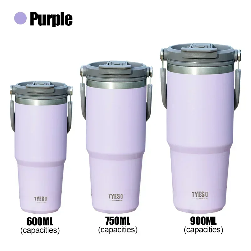 thumbnail image 1 of Stainless Steel Thermos Bottle Tyeso Coffee Cup Portable Insulation Cold And Hot Travel Fitness Mug Leakproof Vacuum Flask, 1 of 5