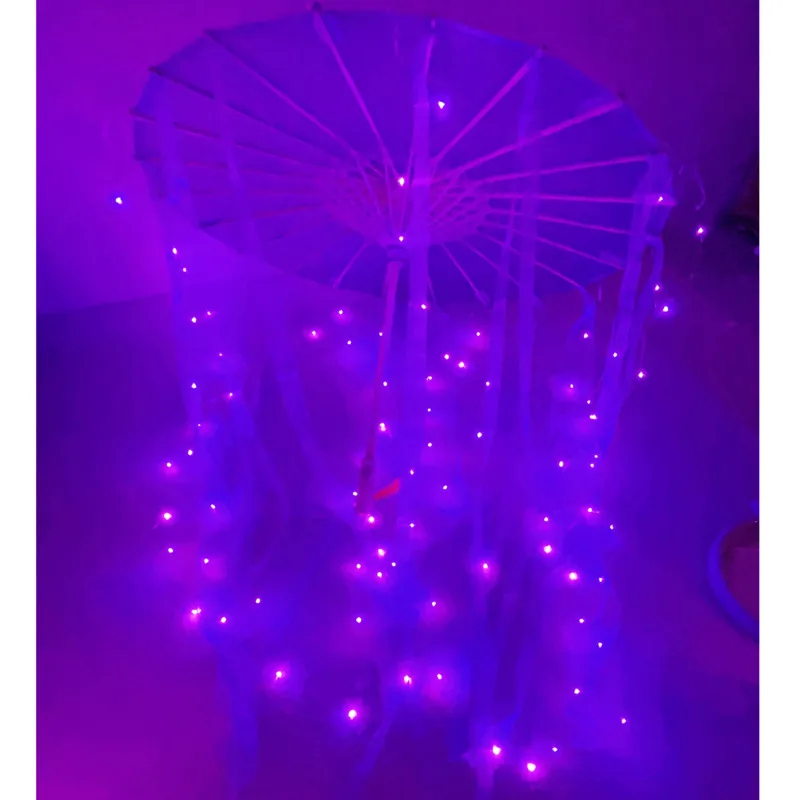 Aprilis Garden Purple LED Yarn Silk Cloth Decorative Umbrella Parasol Princess Lace Chinese Japan Umbrella Craft Party Cosplay mini umbrella,folding umbrella,automatic umbrella,mini sun umbrella,wind resistant umbrella,sun umbrella,automatic sun umbrella,windproof umbrella,manual umbrella,reverse folding umbrella