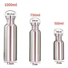 Stainless Steel Water Bottle 1 Liter Drink Bottle for Sport Outdoor Camping Hiking Gym Kettle 500 750 1000ml Water Bottles 2