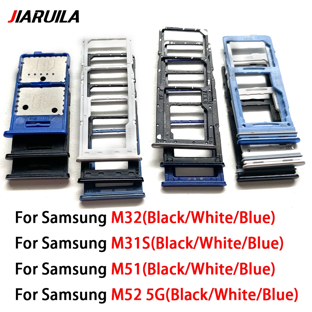 

Лоток для Sim-карты для Samsung M31S, M32, M51, M52, слот для двух Micro SIM-карт, лоток, держатель, запасные части для чтения SD-карт