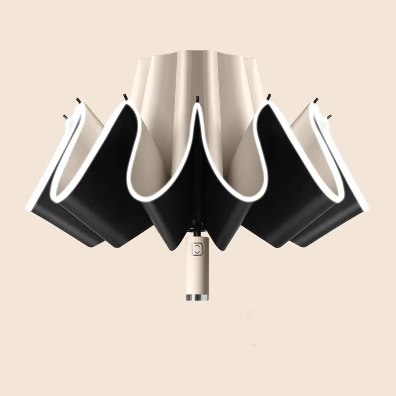 Folding Umbrella 10 Bones Large Windproof Automatic Reverse Folding UV Umbrella For Men Women