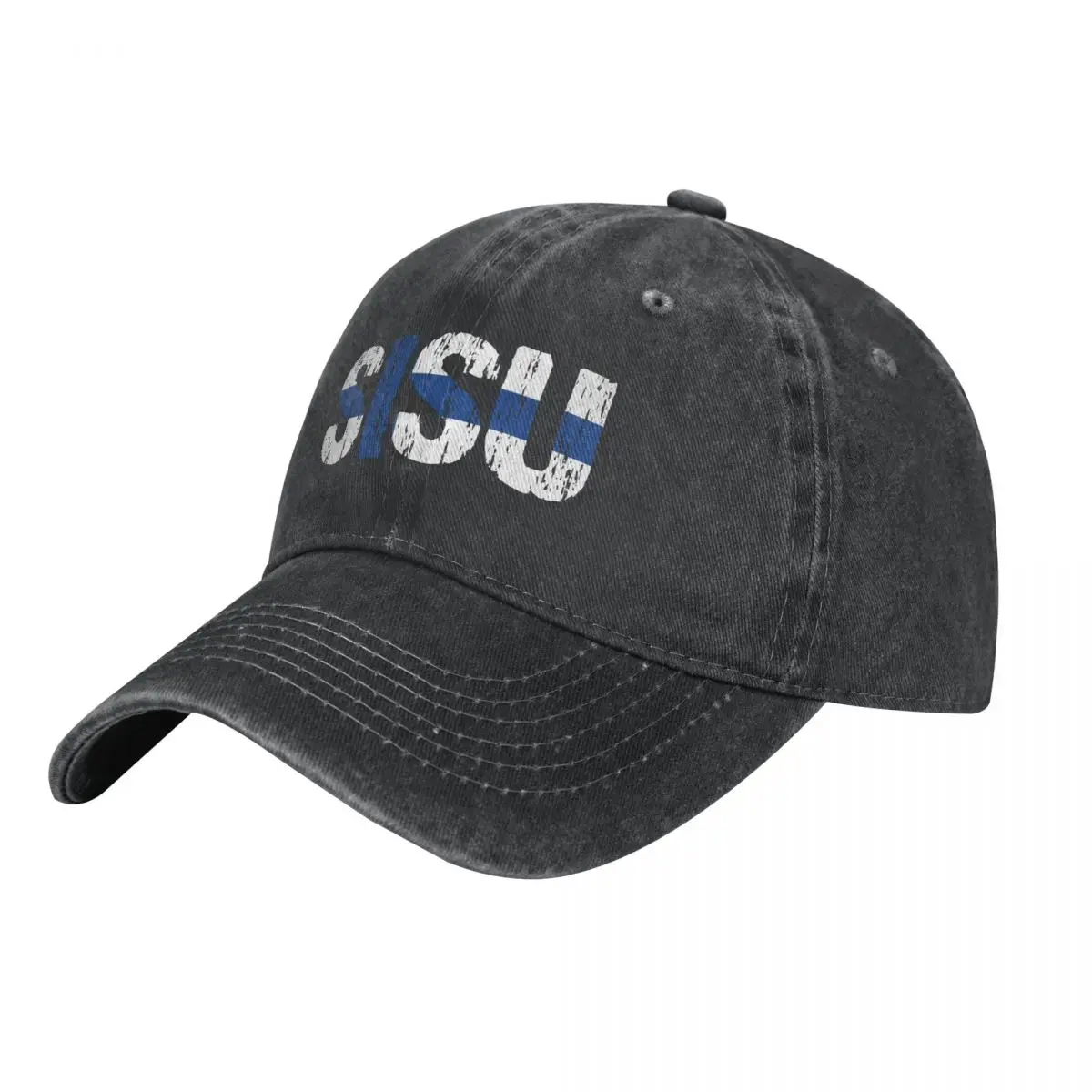

Sisu Finnish Flag Distressed Cowboy Hat dad hat Sun Hat For Children Men Luxury Brand Women's