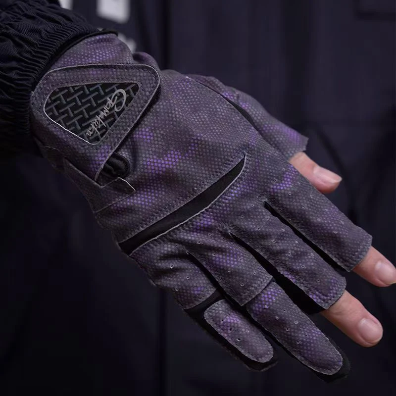 GAMAKATSU Fishing Gloves Man Summer Outdoor Non slip Wear resistant Breathable Sports Gloves Three Fingers Rock Fishing