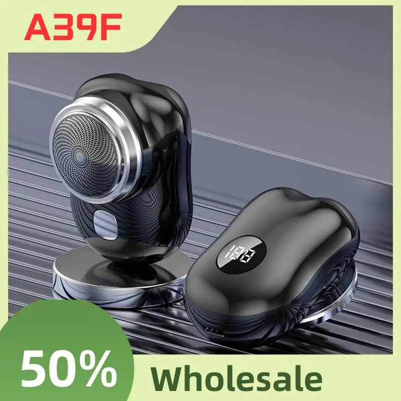 벤치메이드 품질 휴대용 USB 전기면도기 남성용 미니 면도 포켓 전기면도기 수염 트리머 디지털 디스플레이 여행용 면도기