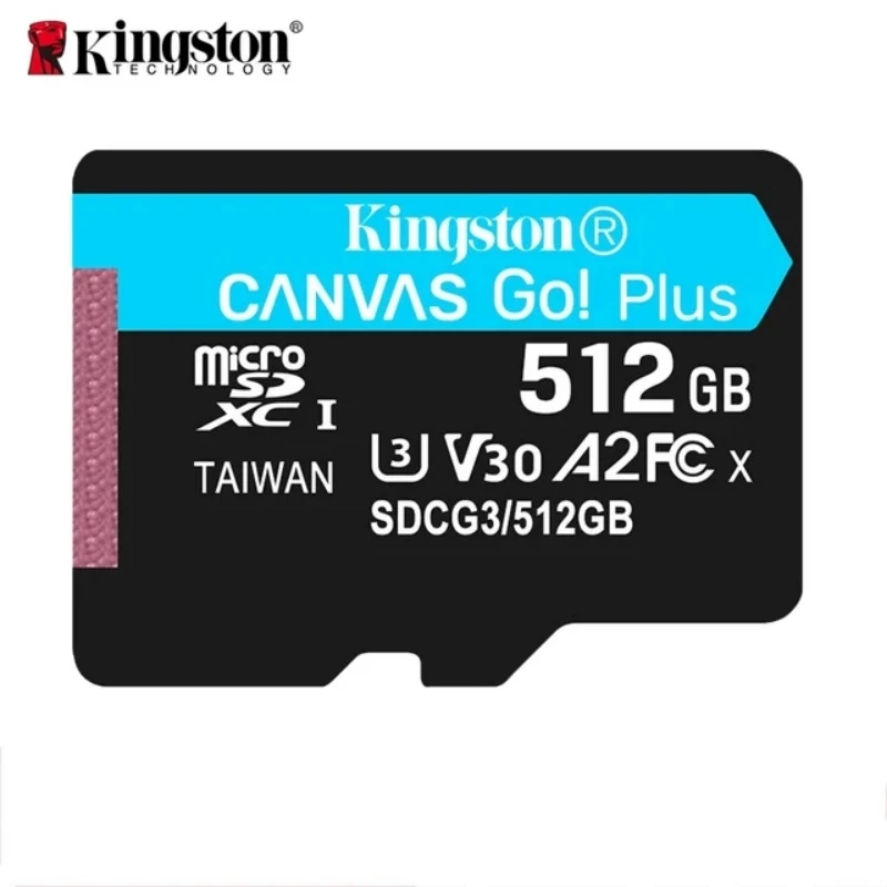 킹스턴 캔버스 고 플러스 마이크로 SD 카드, 스마트폰용 고속 4K 메모리 카드, 64GB, 128GB, 256GB, 512GB, UHS-1 A2