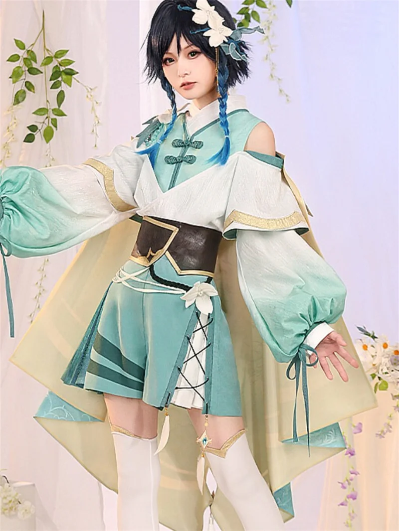 

Косплей магазин Аниме игра Genshin Impact wendi Хэллоуин Карнавал ролевые игры полный комплект