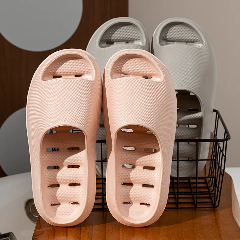 2025 Anti-slip Leaking Bathroom Slippers Women Comfortable Eva Soft Sole Home Slides Woman Feeling Stepping On Feces Slippers