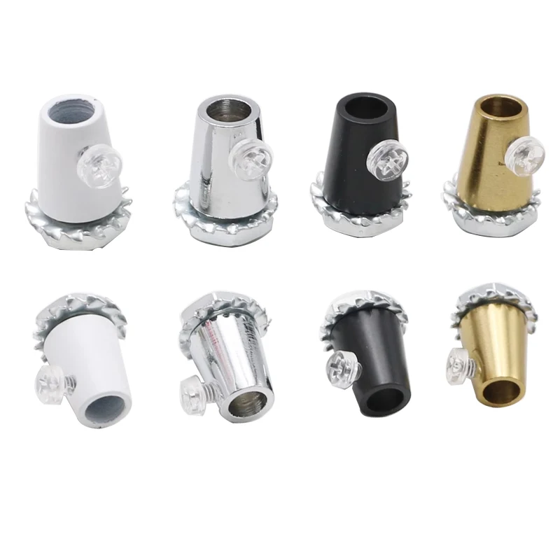 Metal grips for cable lock Vintage Cable Strain Relief Metal Cord Grips For Pendant Light Accessroies brass gold white black
