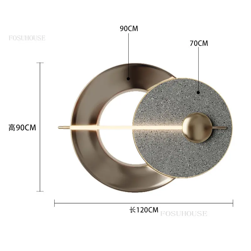 Modern Minimalist Metal Wall Hanging Living Room Sofa Wall Decoration Pendant Bedroom Bedside Wrought Iron Hanging Decoration 6