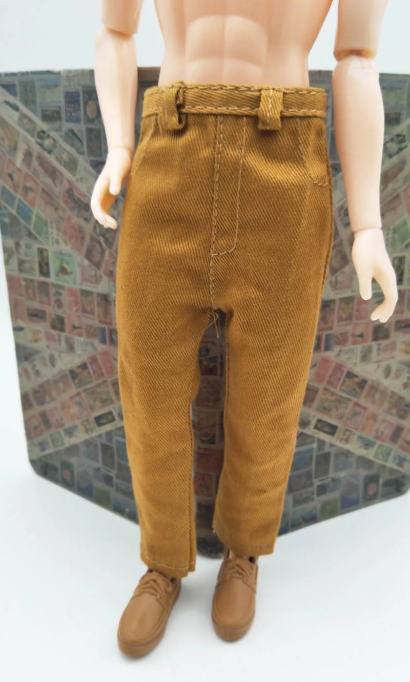 1:6 Doll Clothes Kahki Pants For Ken Doll Trousers For Barbie's Boyfriend Ken Prince Male Casual Wear 1/6 Accessories