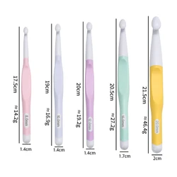 Ergonomic Grip Crochet Hooks Set - 5pcs for Yarn Craft and DIY Knitting (5pcs)