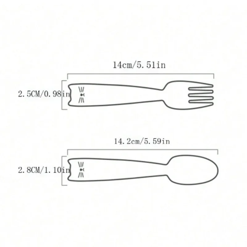 Baby Training Complementary Food Fork Spoon 2 sets