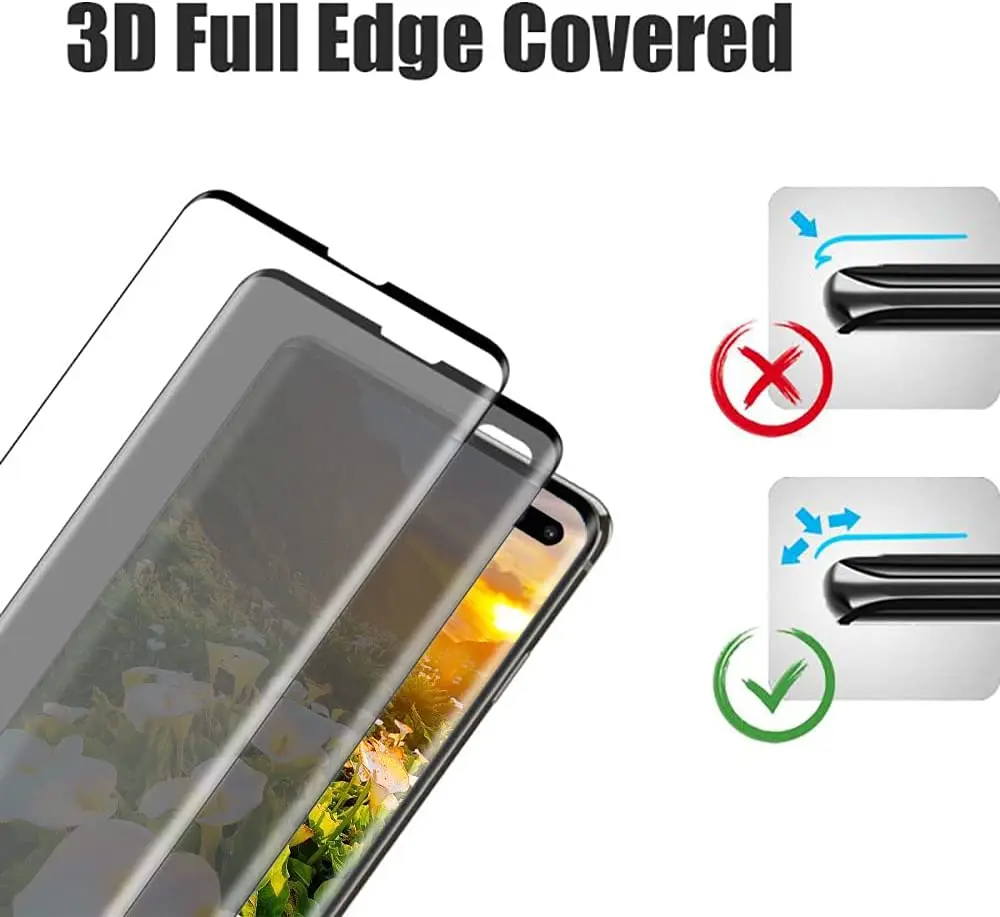 [2 Pack] Galaxy S10 Plus Screen Protector,HD Tempered Glass Film  For Samsung Galaxy S10 Plus/S10+ (6.4 lnch)